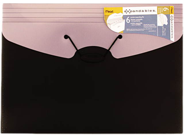 Mead 35914 Expandables Six-Pocket Expanding File, Letter, Assorted