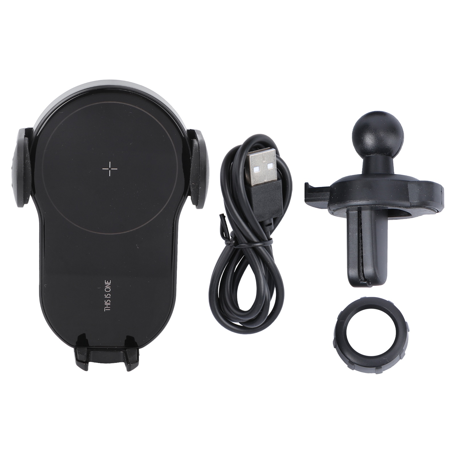 15W Car Air Vent Phone Holder Safe Wireless Charger Fast Charging Stand Phone Bracket (Black)