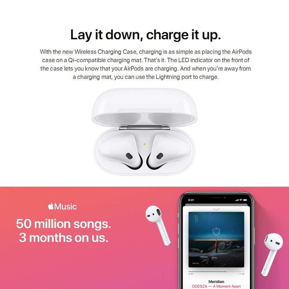 Original Apple AirPods 1 with Charging Case Wireless Bluetooth Headphones Stereo Music Earphone for iPhone iPad Mac Apple Watch