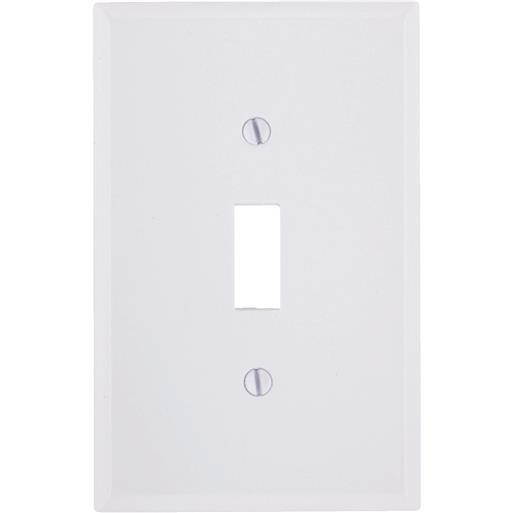 Leviton Wht 1-Toggle Wall Plate 021-80501-00W Unit: EACH