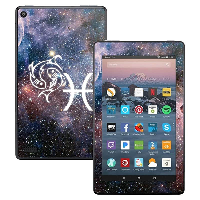 Skin Compatible with  Kindle Fire 7 (2017) - Pisces | Protective, Durable, and Unique Vinyl Decal wrap Cover | Easy to Apply, Remove, and Change Styles | Made in The USA