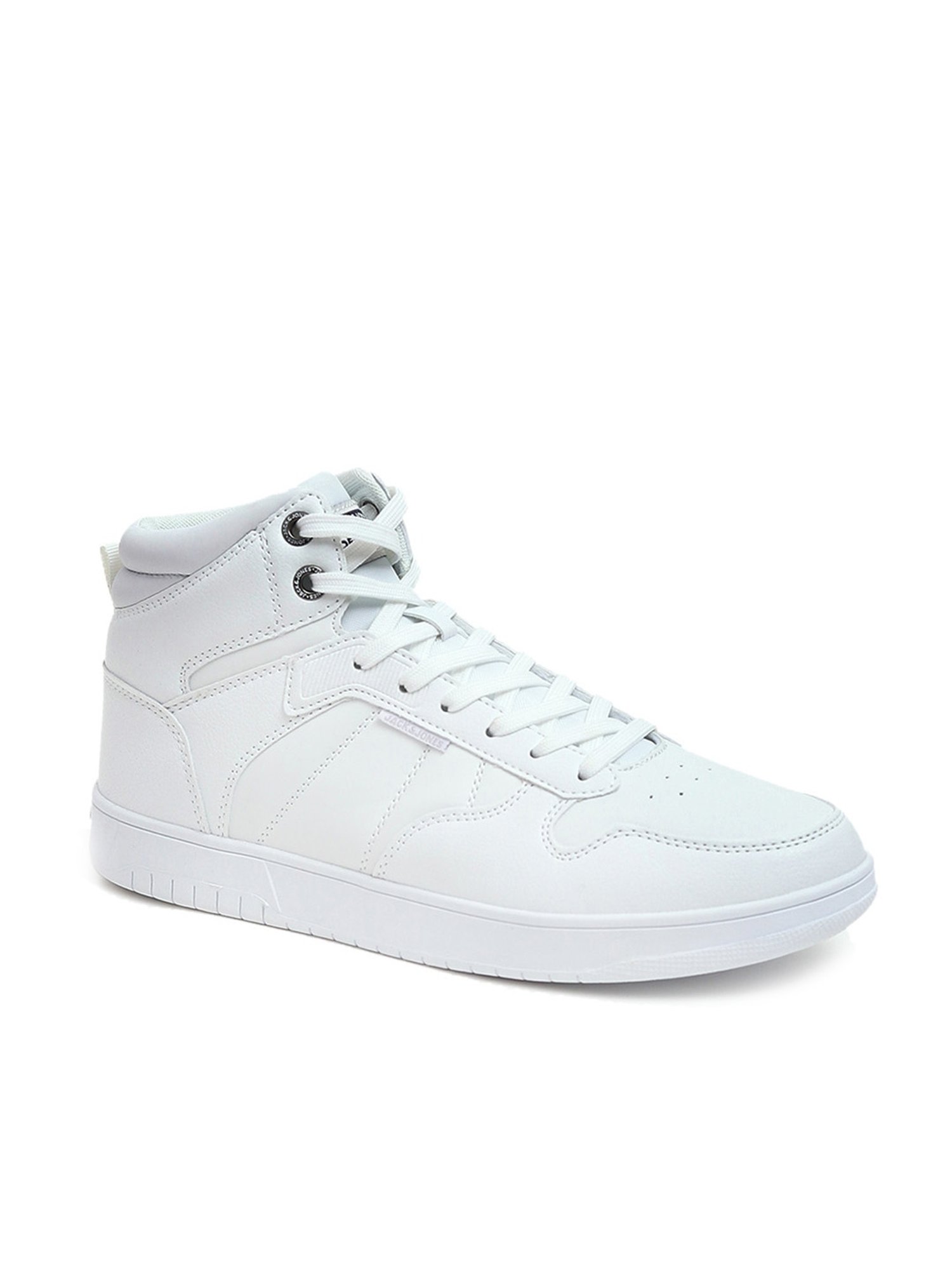 Jack & Jones Men's White Ankle High Sneakers