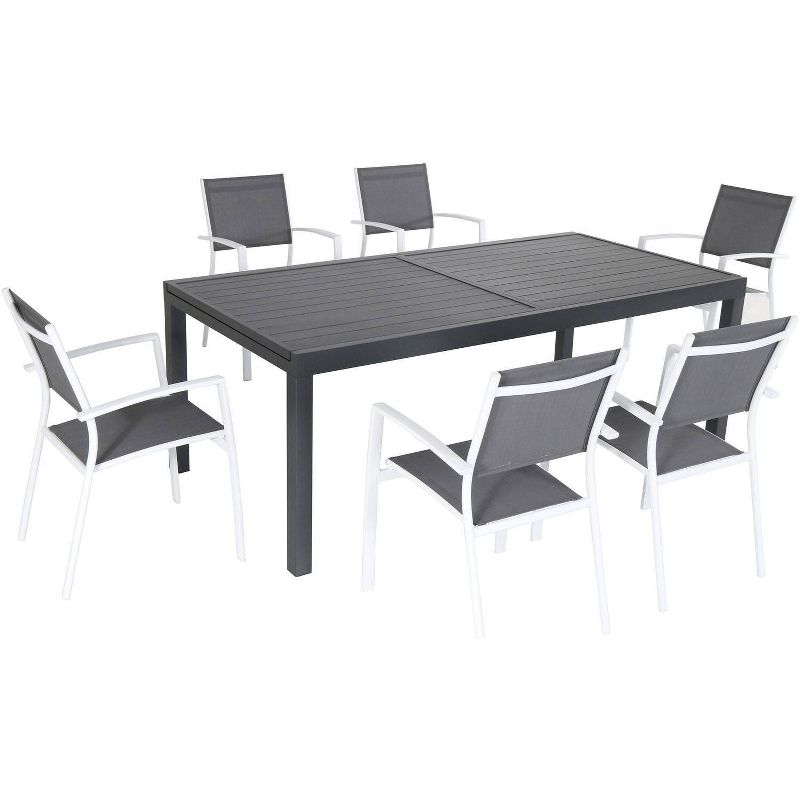 Naples 7pc Aluminum Patio Dining Set - Hanover