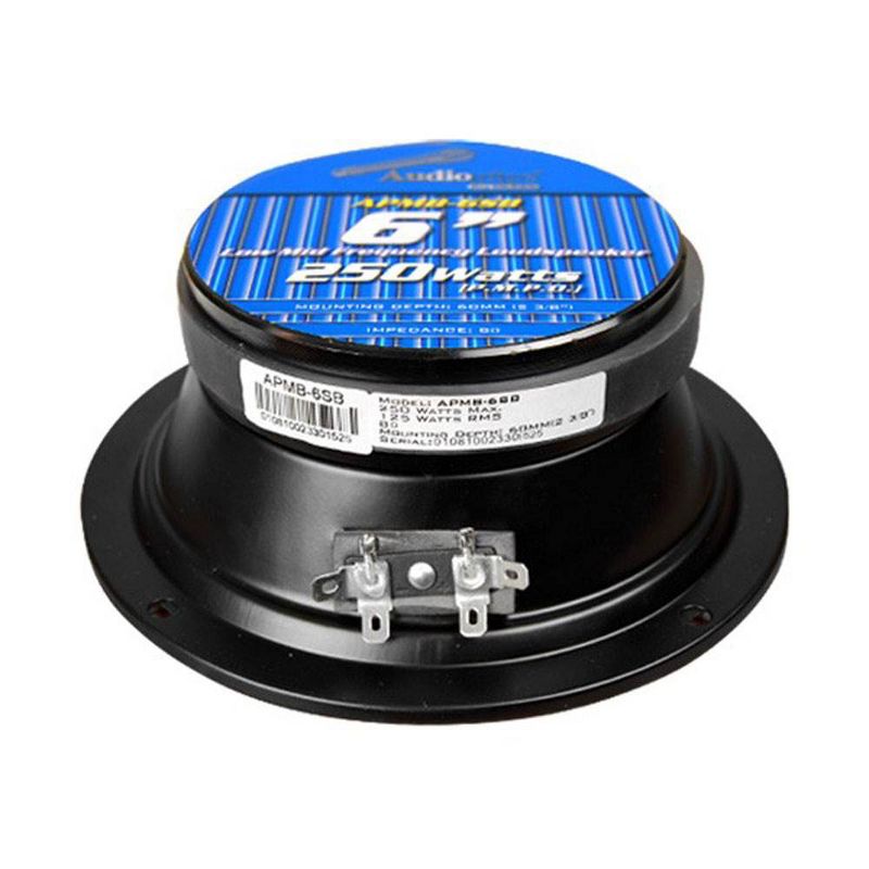 2) Audiopipe APMB-6SB 500 Watt 6" Low/Mid Frequency Car Loudspeakers Speakers