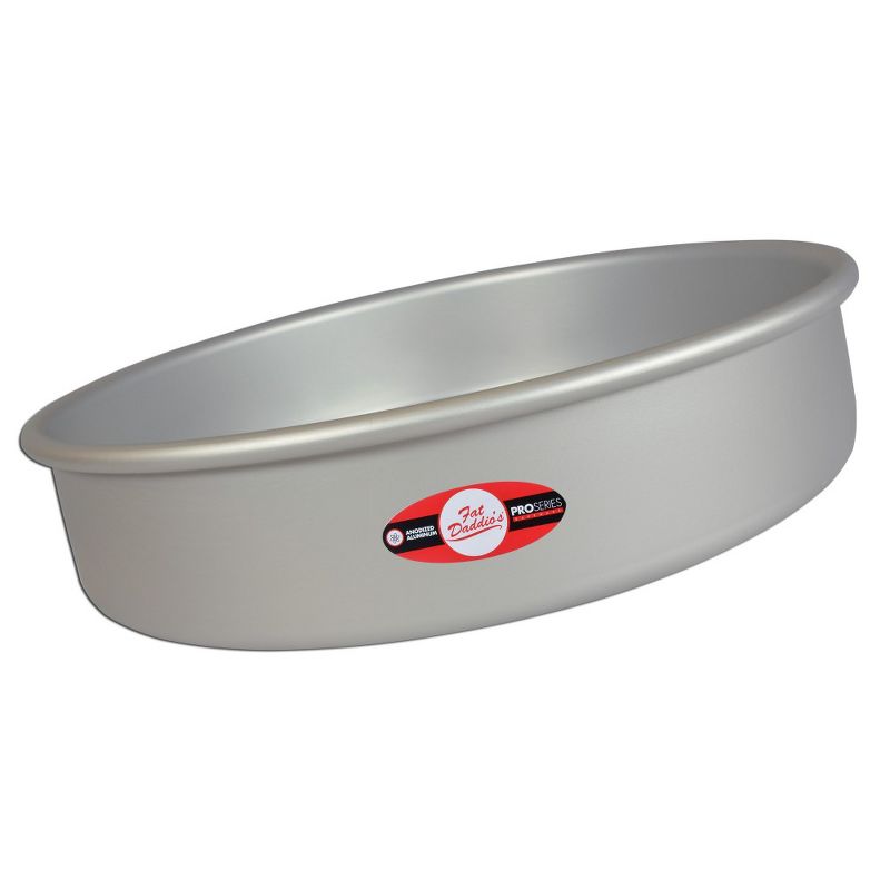 Fat Daddio's PRD-104 Anodized Aluminum Round Cake Pan with Solid Bottom, 10 x 4"