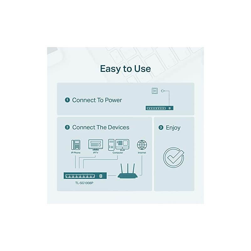 8 Port Fast Ethernet 10/100Mbps PoE Switch | 4 PoE Ports @57W | Desktop | Plug & Play | Sturdy Metal w/ Shielded Ports | Fanless | Limited Lifetime Protection | Unmanaged (TL-SF1008P)