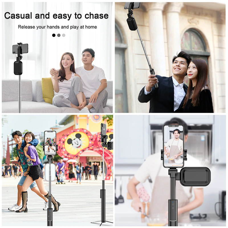 170cm Bluetooth Selfie Stick with Hidden Tripod Fill Light Selfie Stick Handheld Remote Selfie Stick for iphone Android Phone