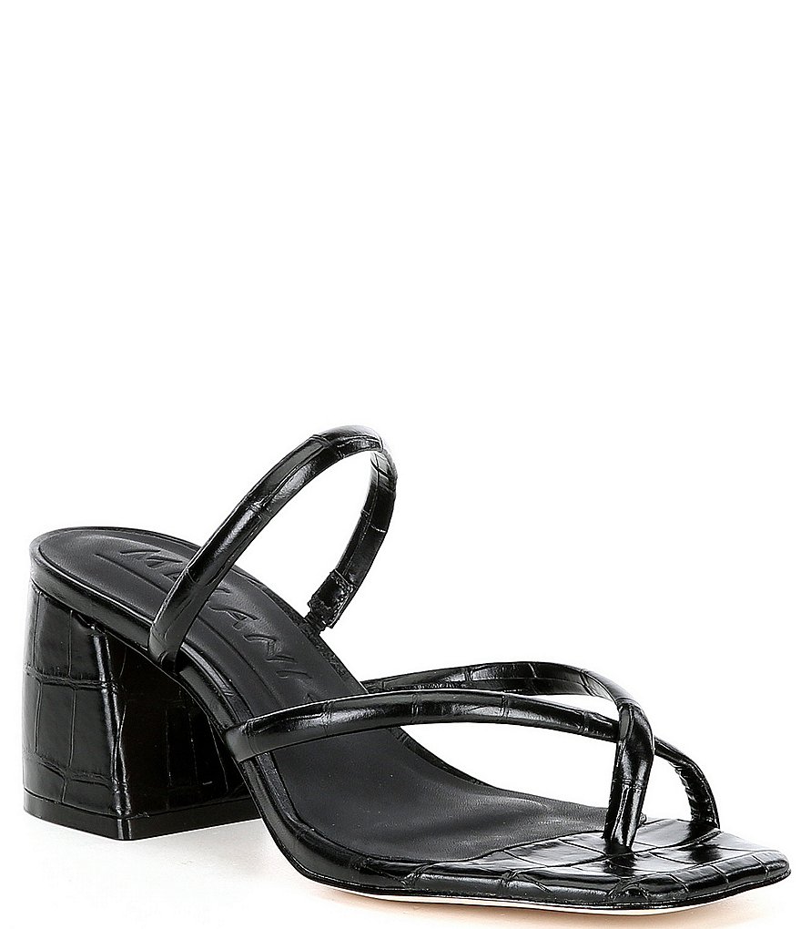 Antonio Melani Rexxza Croco Printed Leather Dress Mules