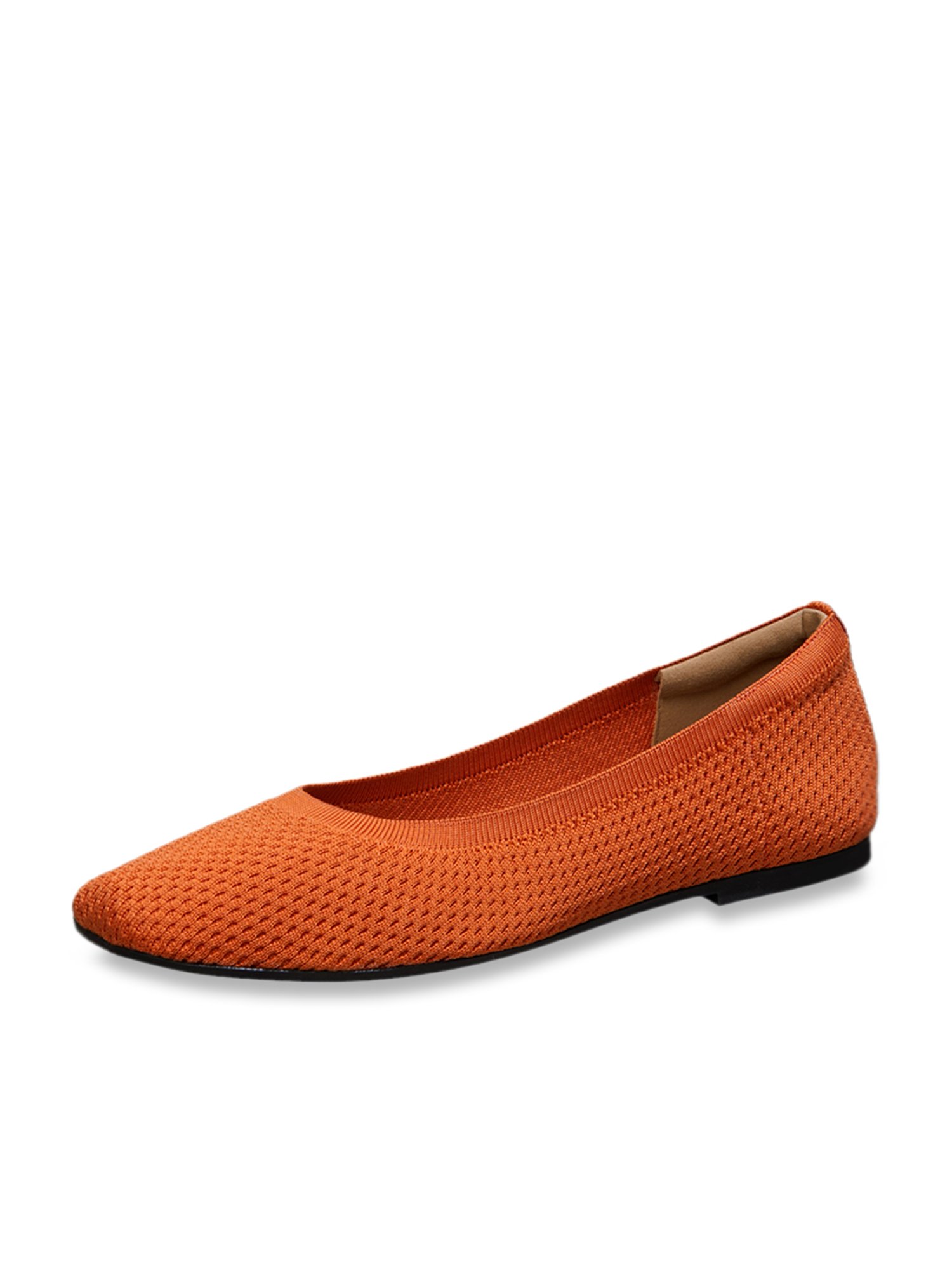 Neemans Women's Orange Flat Ballets