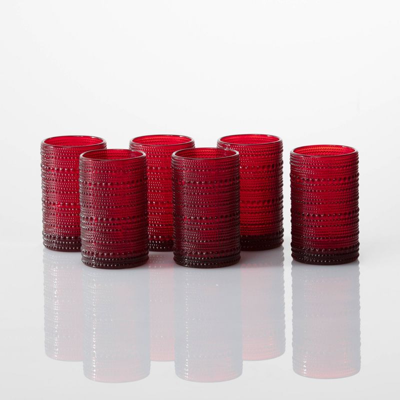 4pk Embossed Glass Drinkware Tall - Hearth & Hand™ with Magnolia