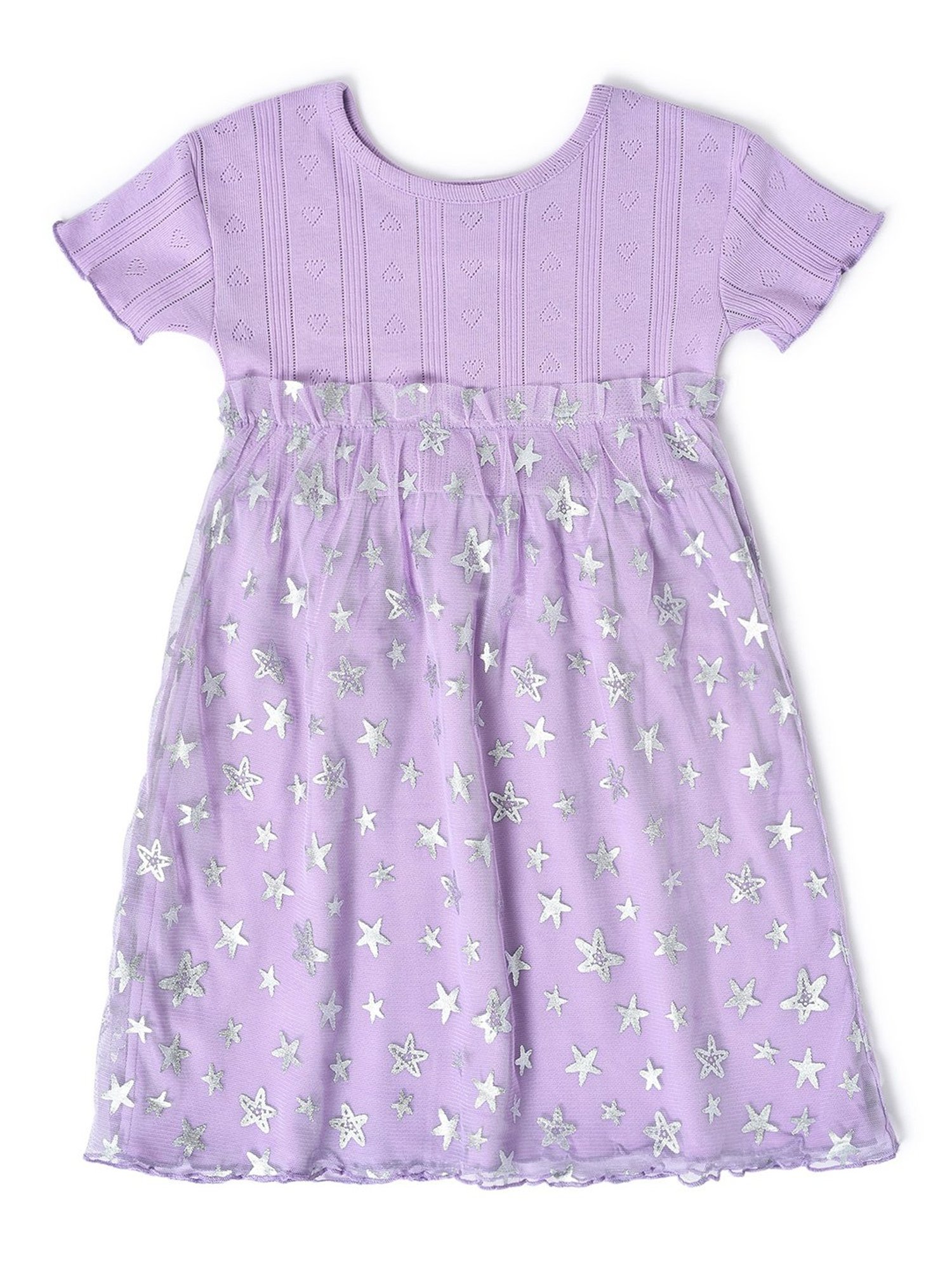 MiArcus Kids Light Purple Printed Frock
