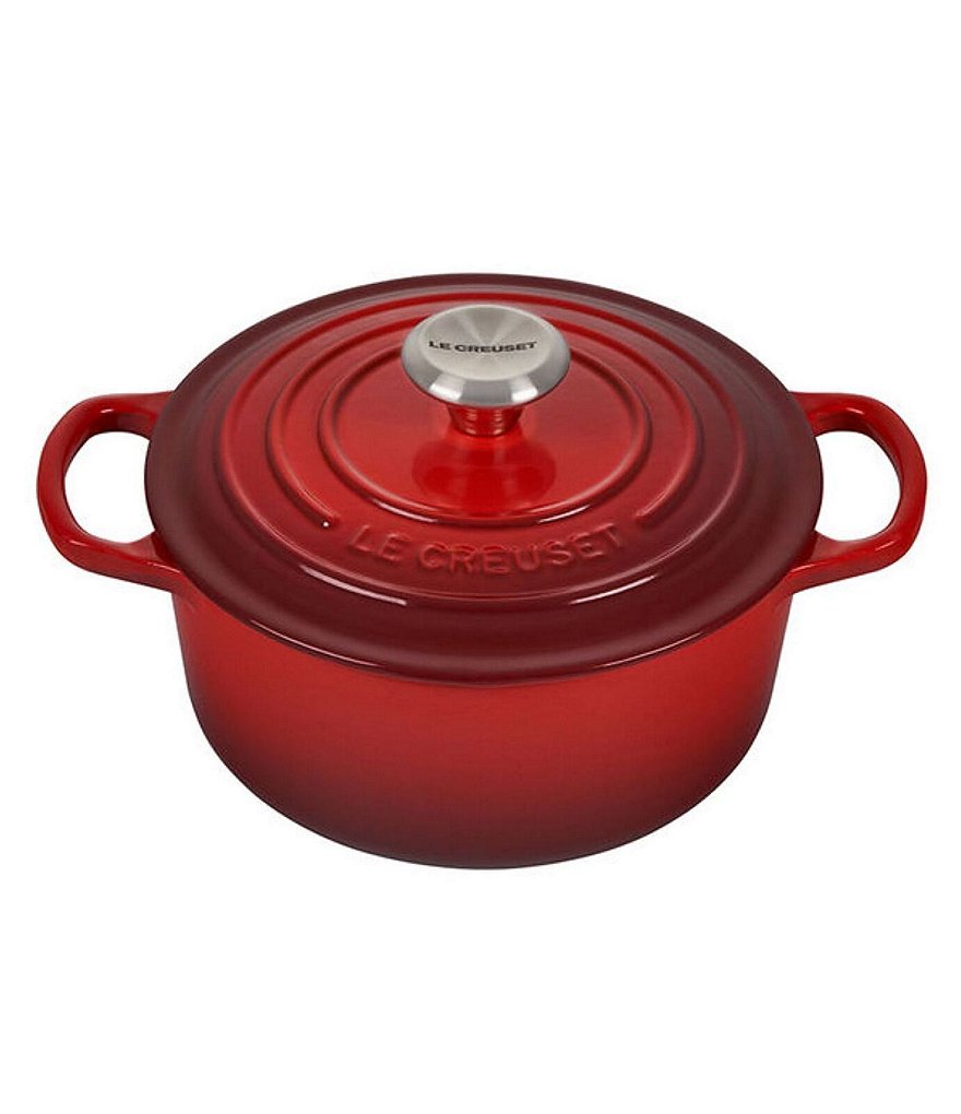 Le Creuset Signature 1-Quart Round Enameled Cast Iron Dutch Oven with Stainless Steel Knobs