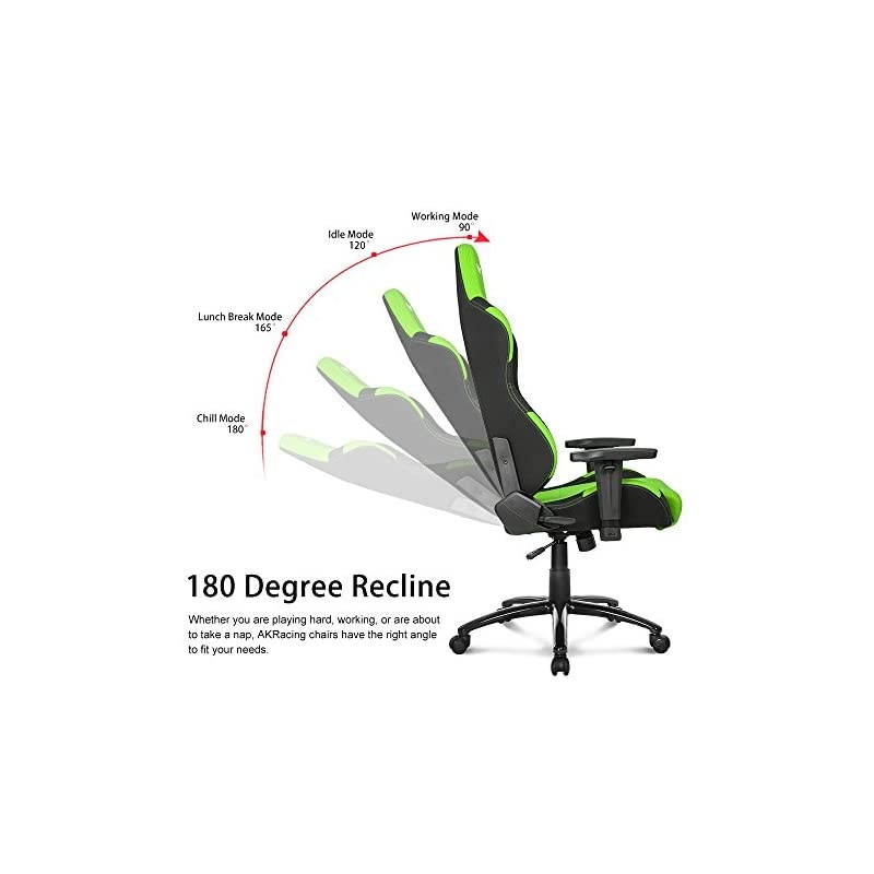 Prime Series Premium Gaming Chair with High Backrest, Recliner, Swivel, Tilt, Rocker and Seat Height Adjustment Mechanisms with 5/10 warranty Green