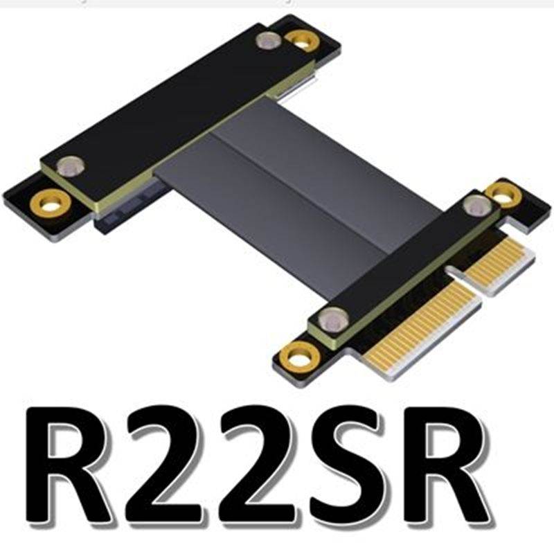 Plugadget PCIe 4x to PCIe 4x Riser cable 5cm 10cm 20cm PCI-E GEN3.0 4x PCI-Express X4 Extender Right Angle cables