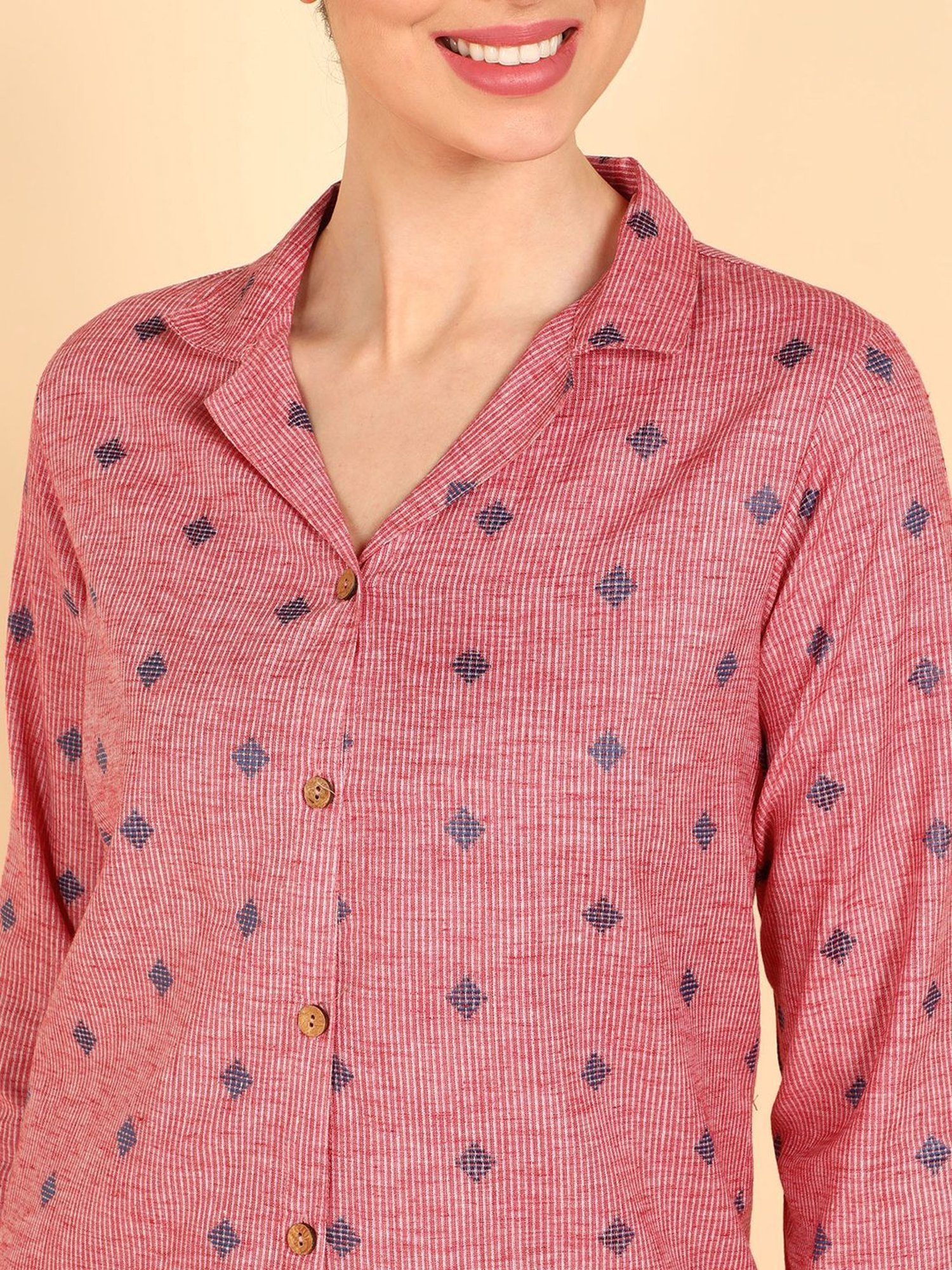 Vaamsi Pink Cotton Printed Night Suit