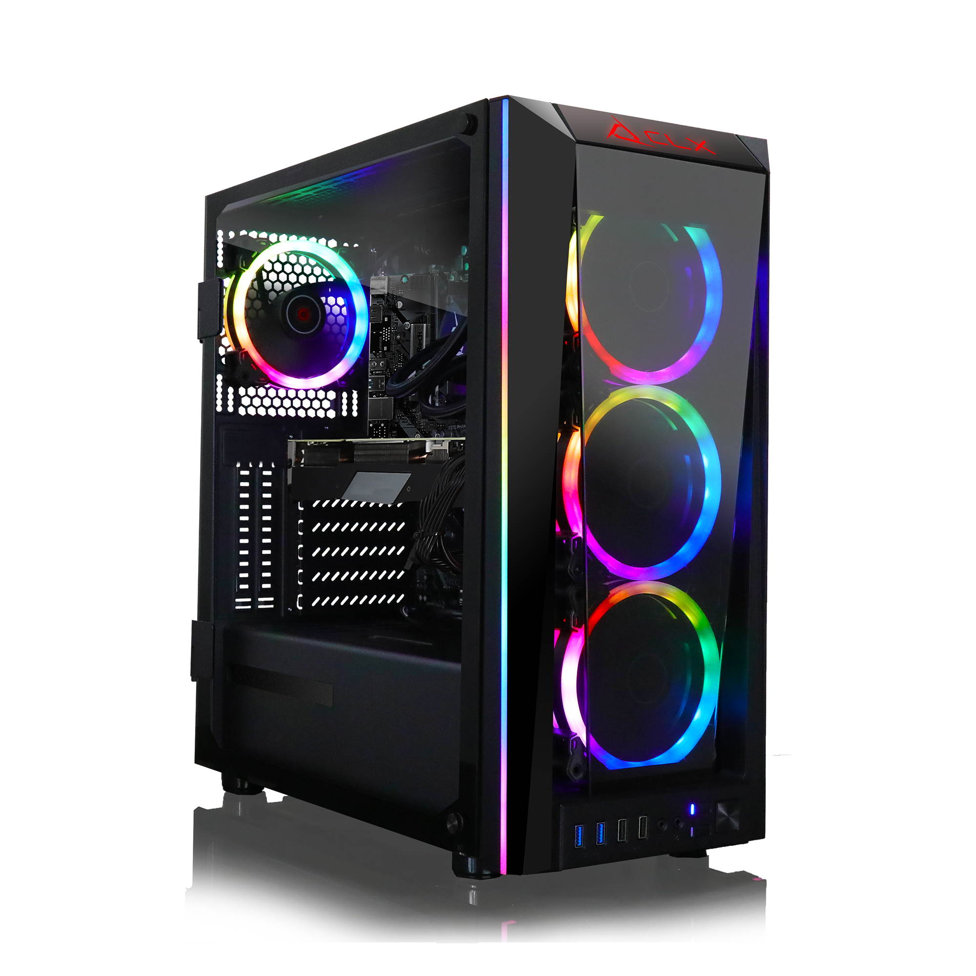 CLX SET VR-Ready Gaming Desktop - Liquid Cooled Intel Core i7 10700K 3.8Ghz 8-Core Processor, 16GB DDR4 Memory, GeForce RTX 3070 8GB GDDR6 Graphics, 480GB SSD, 2TB HDD, WiFi, Windows 10 Home 64-bit