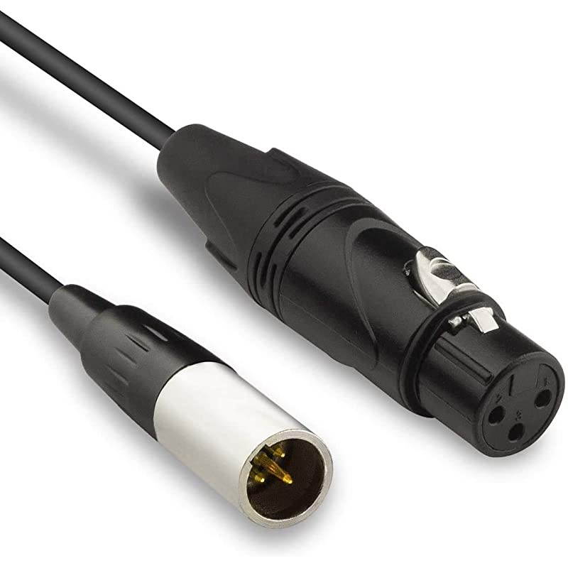 Mini XLR Cable 5FT Mini 3 Pin XLR Male to XLR Female Microphone Cable for Blackmagic Pocket BMPCC 4K Camera Video Assist 4K 5 Feet