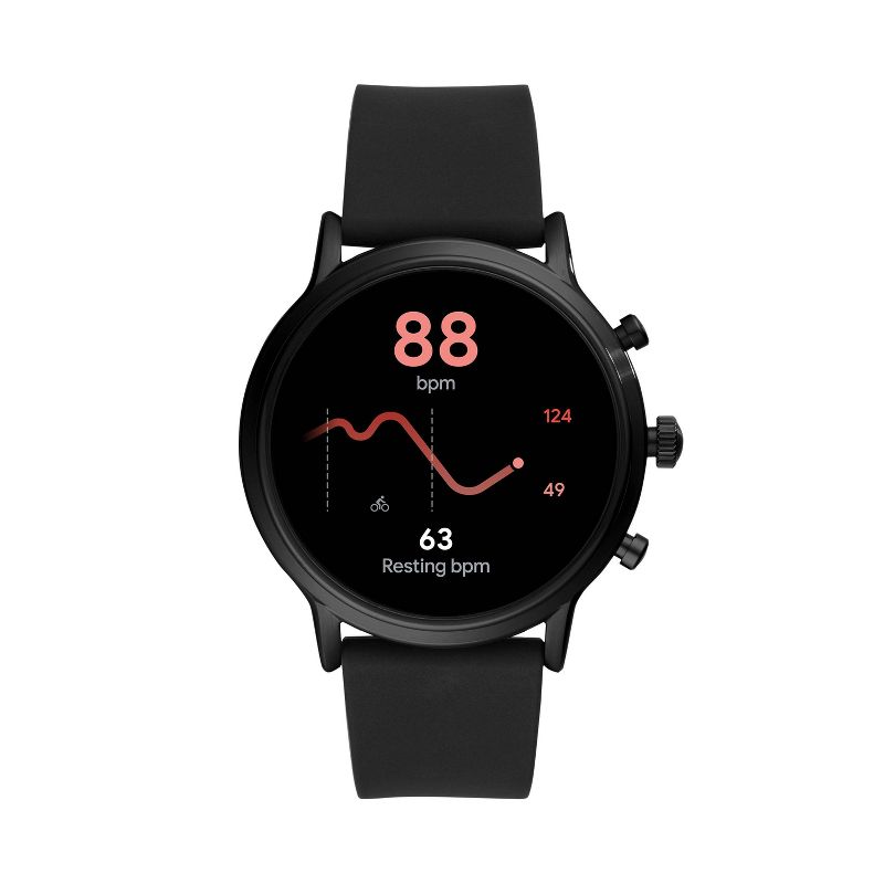 Fossil Gen 5 Smartwatch Carlyle HR 44mm - Black with Black Silicone