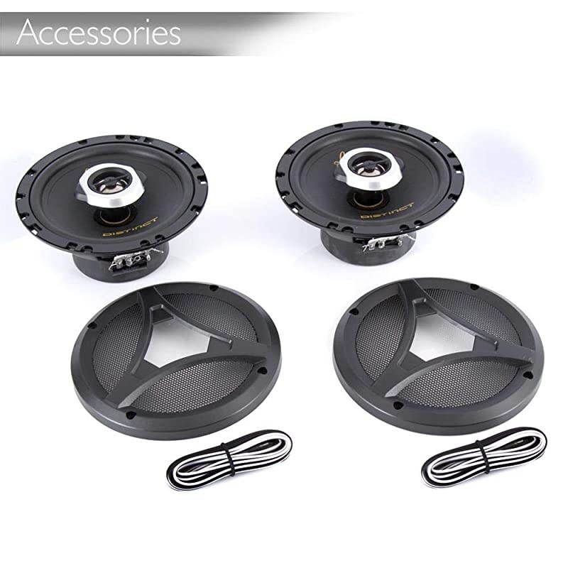 2-Way Universal Car Stereo Speakers - 180W Dual 6.5 Inch Universal OEM Quick Replacement Component Speakers Vehicle Door/Side Panel Mount Compatible, Pro Audio Car Speakers -  DCT65.2 (Pair)
