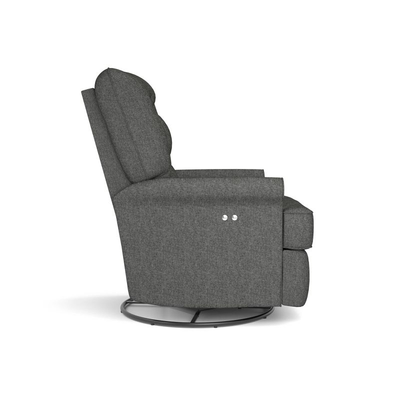 Best Chairs Inc. Carissa Power Swivel Glider Recliner - Charcoal