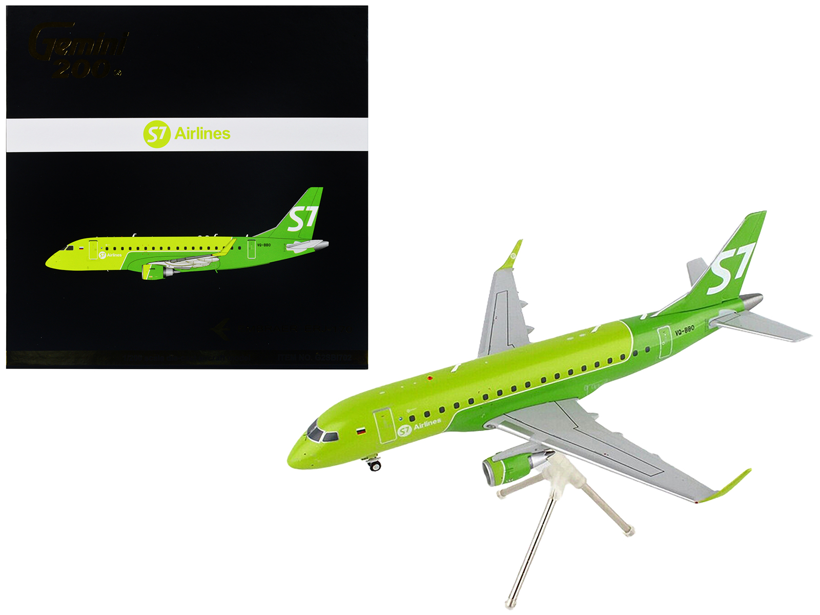 Embraer E190-E2 Commercial Aircraft "Wideroe" (LN-WEA) White with Green Tail 1/400 Diecast Model Airplane by GeminiJets