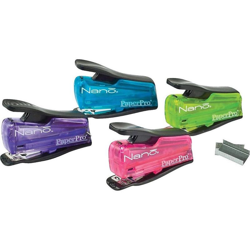 Paperpro-Bostitch inJOY 12 Nano Mini Stapler 12-Sheet Capacity Assorted Translucent Set 1800