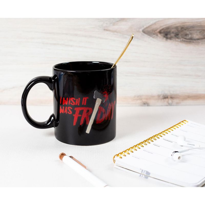 Silver Buffalo Friday The 13th "I Wish It Was Friday" Ceramic Mug | Holds 20 Ounces