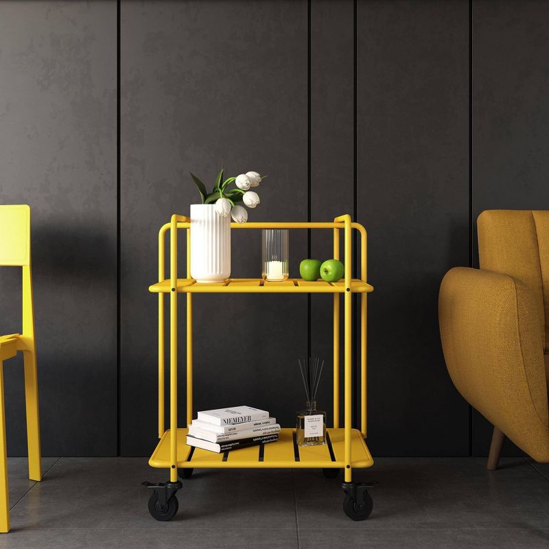Penelope Outdoor/Indoor Cart - Yellow -  Novogratz