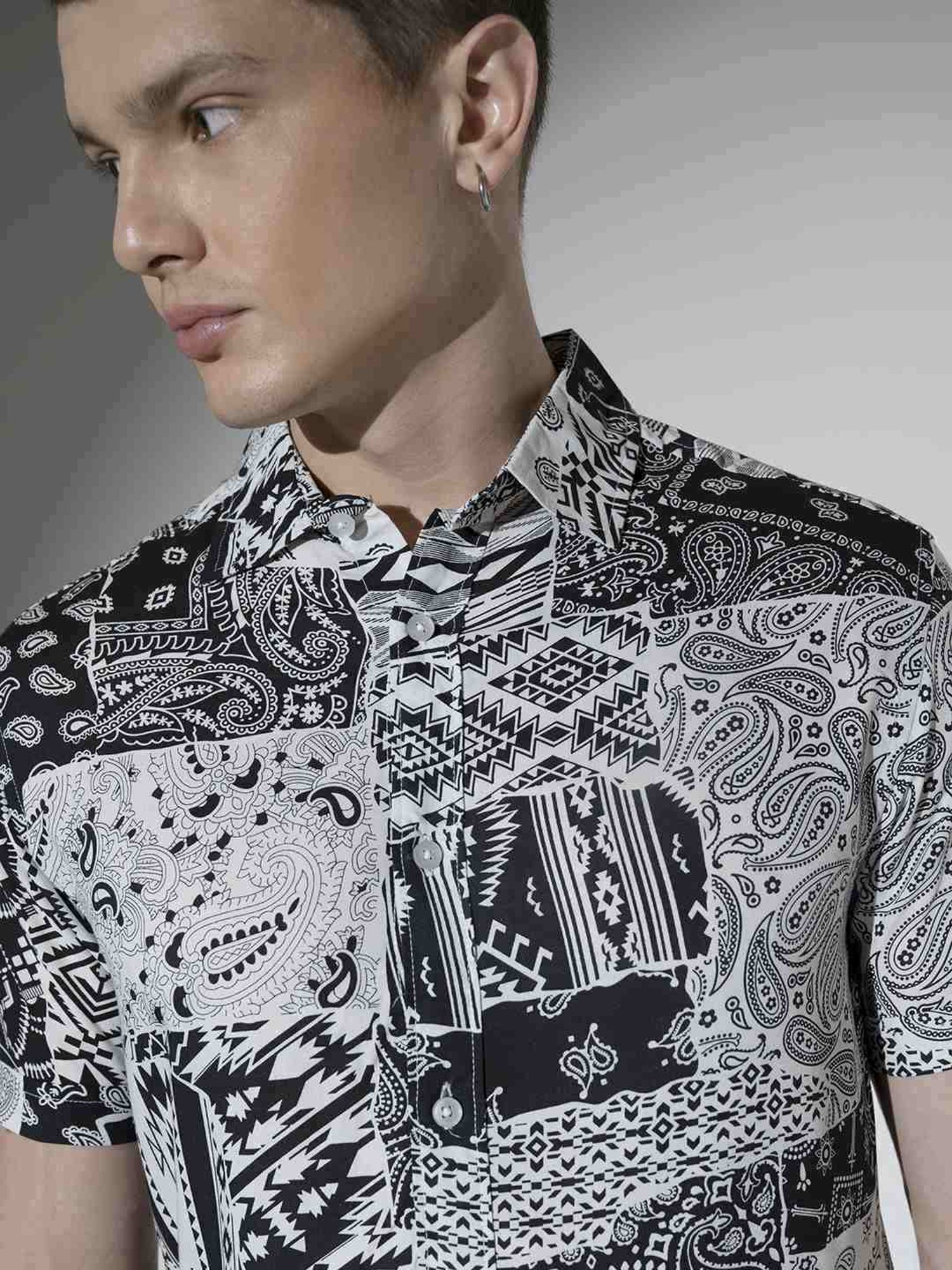 Hubberholme Multicolored Boxy Fit Printed Shirt
