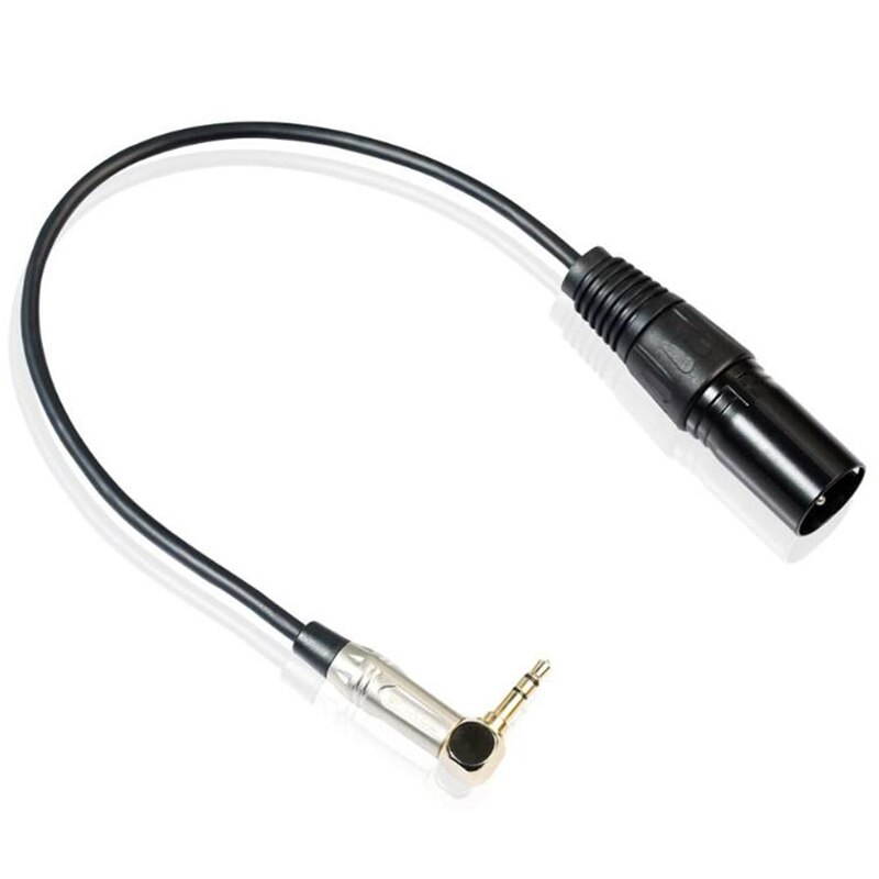 0.3M Audio Cables 90 Degree 3.5Mm Stereo Trs Male To Xlr 3Pin Male Audio Cable Microphone Extension Cable Wire Cord (1pcs)