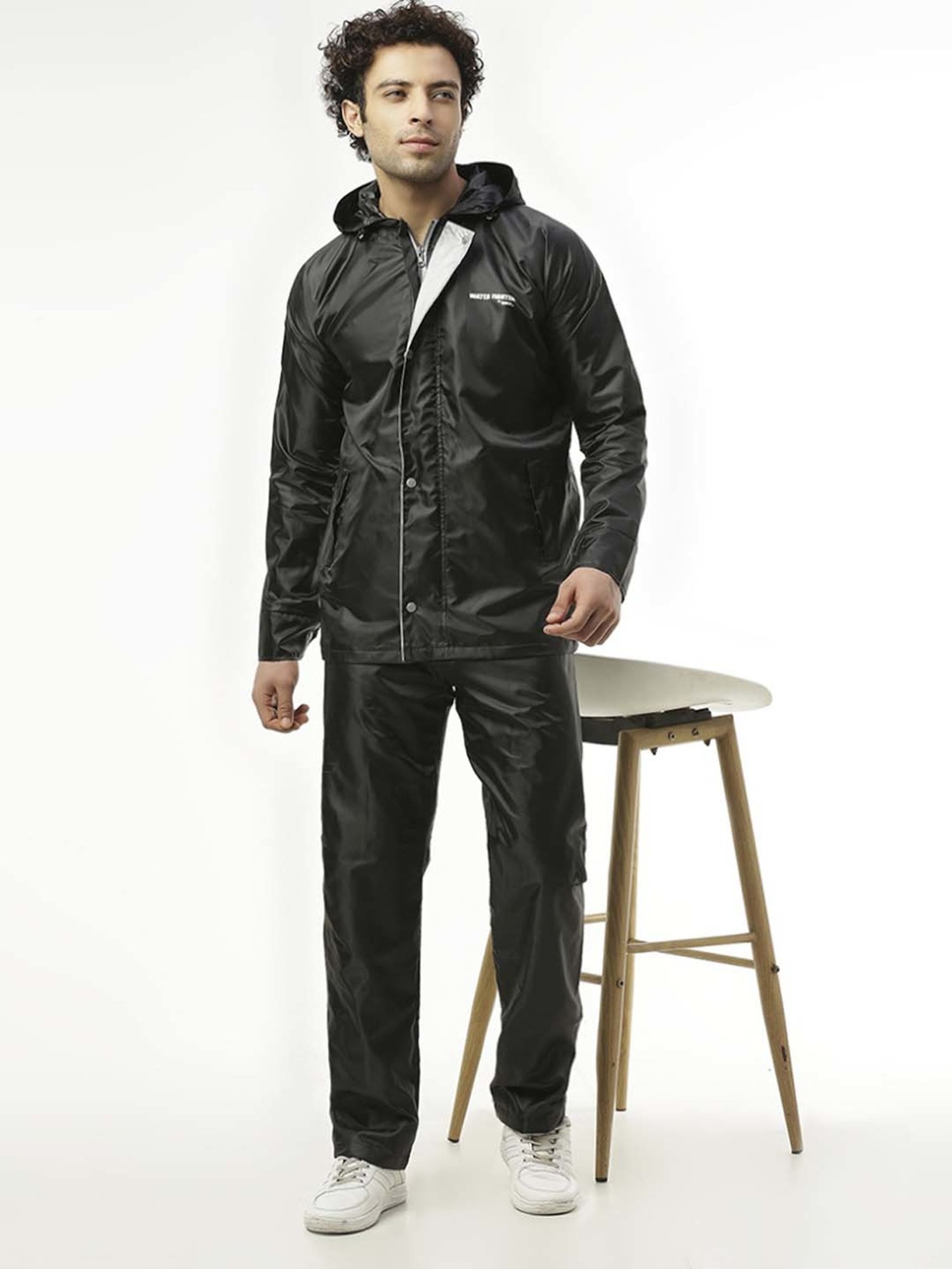 Zeel Black Raincoat Set