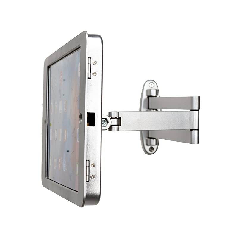 Articulating Wall Mounting Security Enclosure for iPad Pro 129 Silver