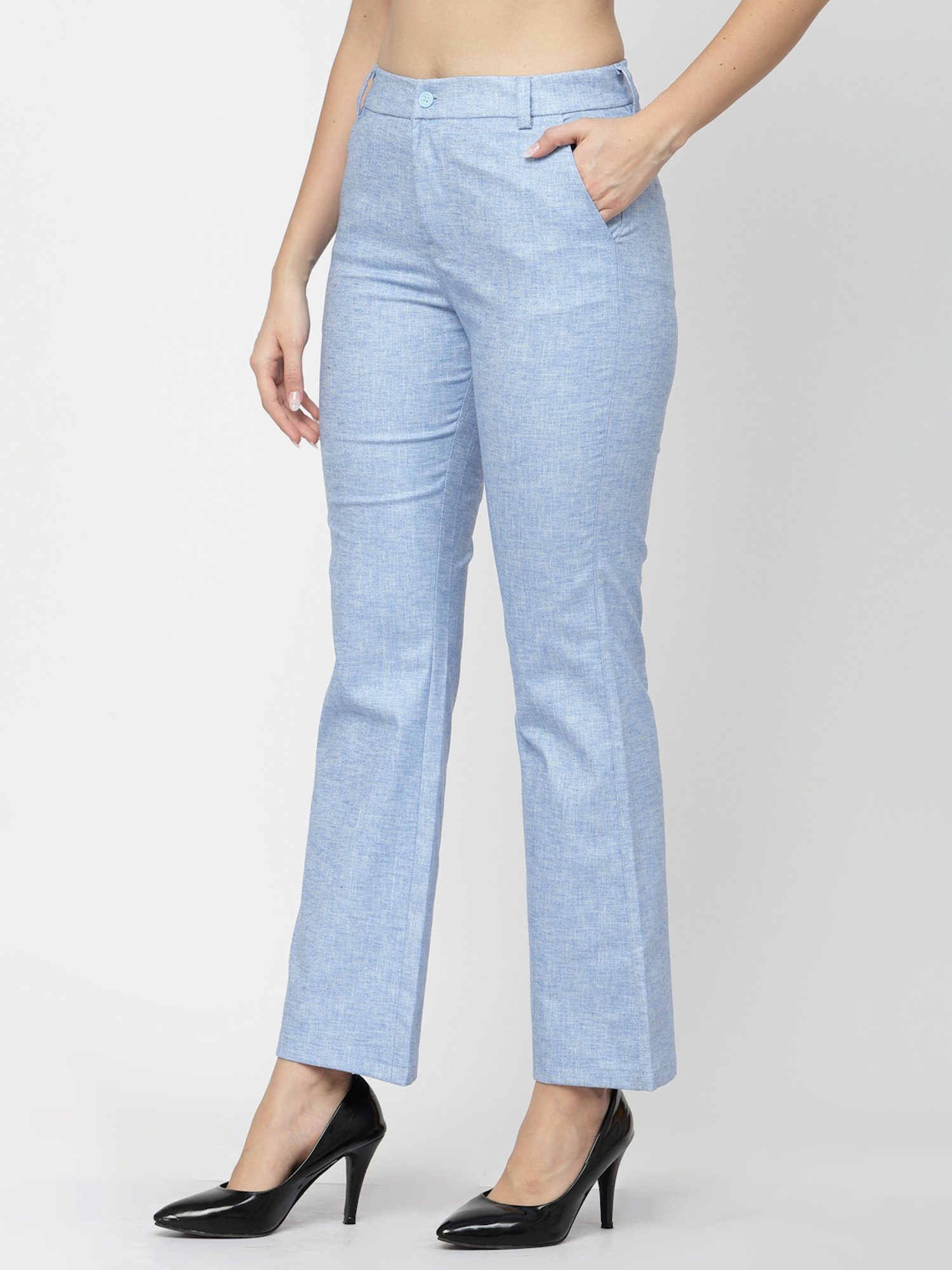 Westwood Blue Relaxed Fit Mid Rise Trousers