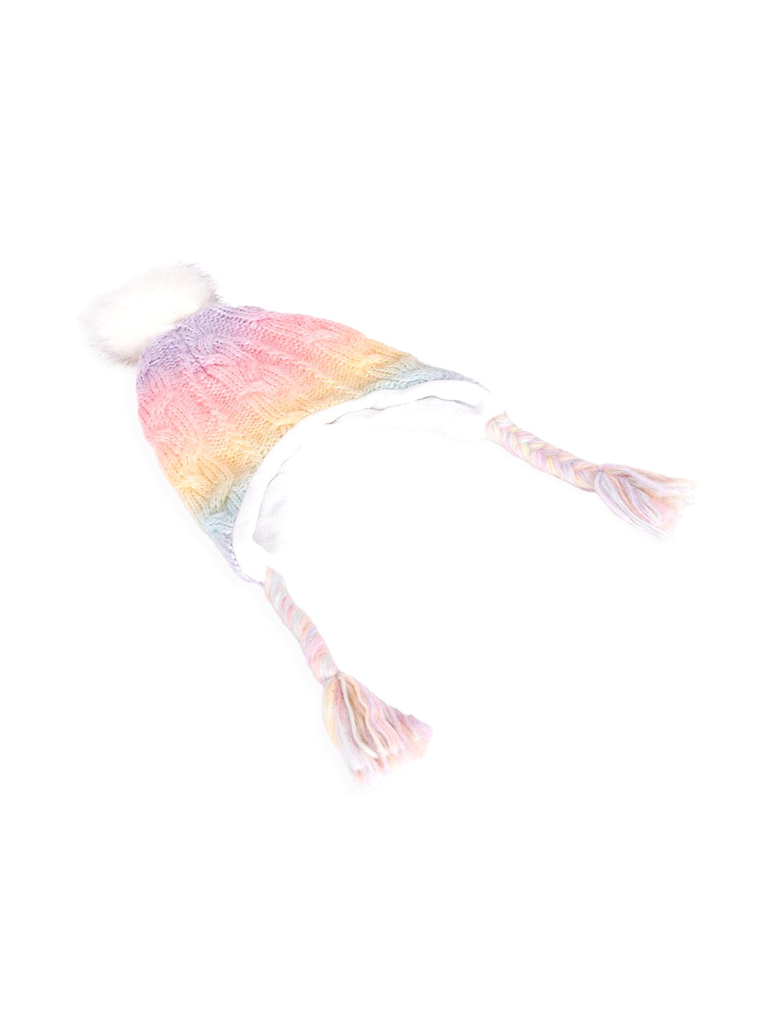 Pantaloons Junior Multicoloured Woven Bobble Hat