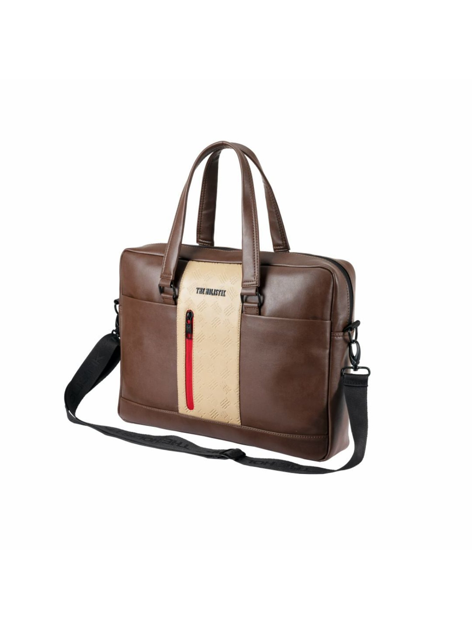 THE HOLISTIK Clever Brown & Beige Medium Laptop Messenger Bag - 9.45 inches