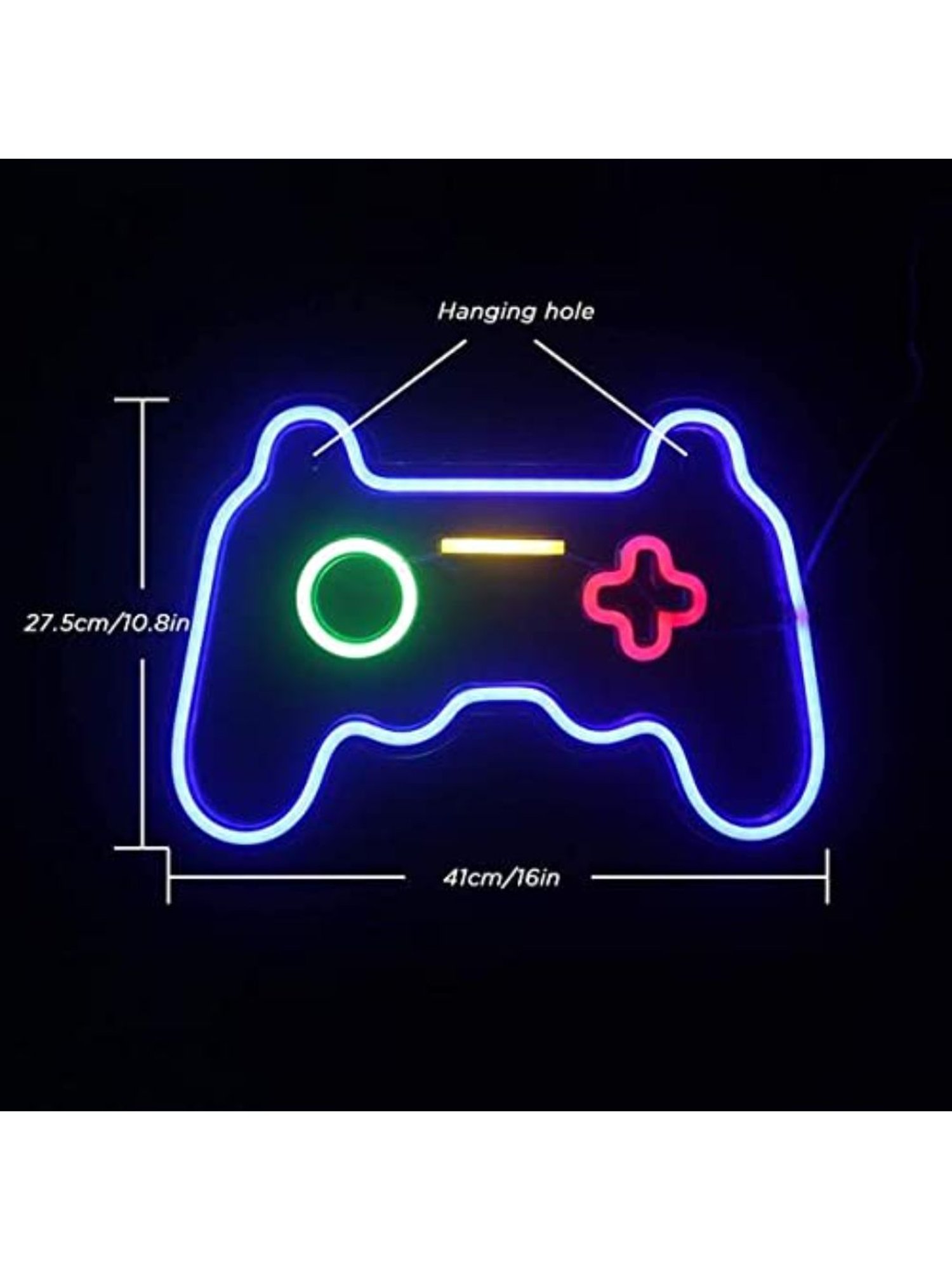 XERGY Acrylic Game Controller Neon Signs Hanging LED Night Light (Multicolor)