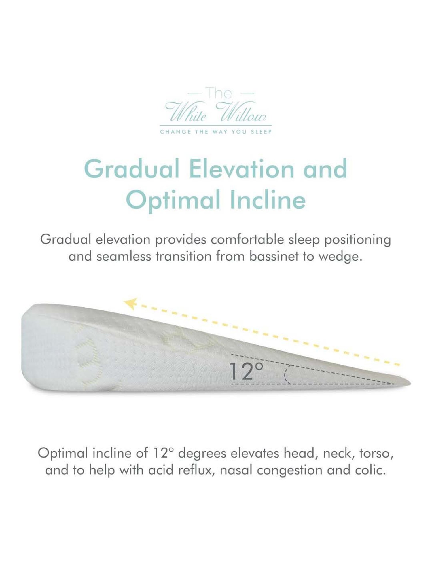 The White Willow White C-Shaped Wedge Pillow - Set of 1