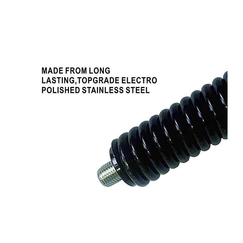 SS-3H CB Antenna Spring,Stainless Steel Heavy Duty CB Radio Antenna Mount Spring,Spring to fit Mobile/in-Vehicle CB Radio Antenna Mount up to 60" Long and 3/8" X 24 Thread(Black)