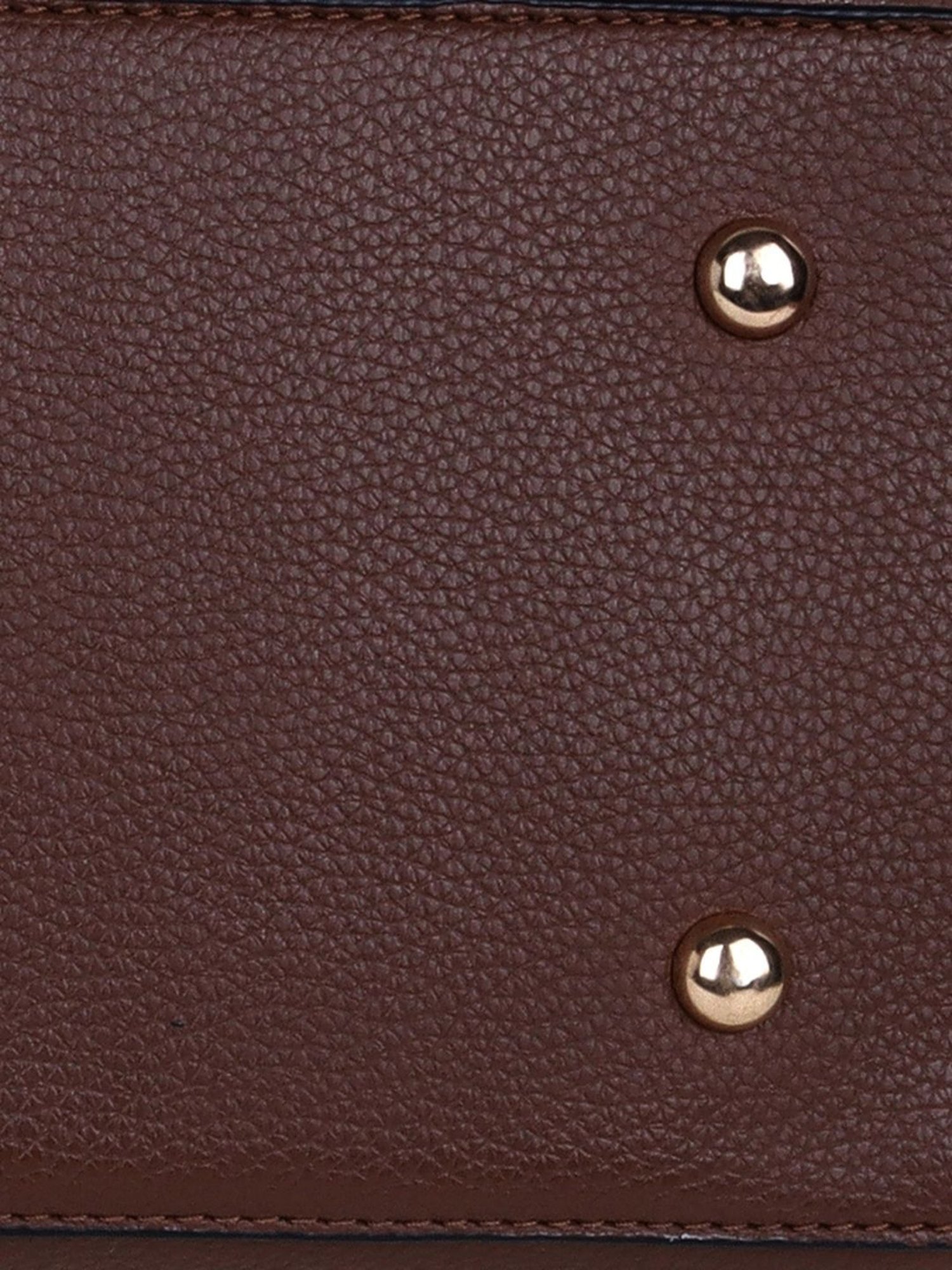 Carlton London Brown Solid Large Handbag