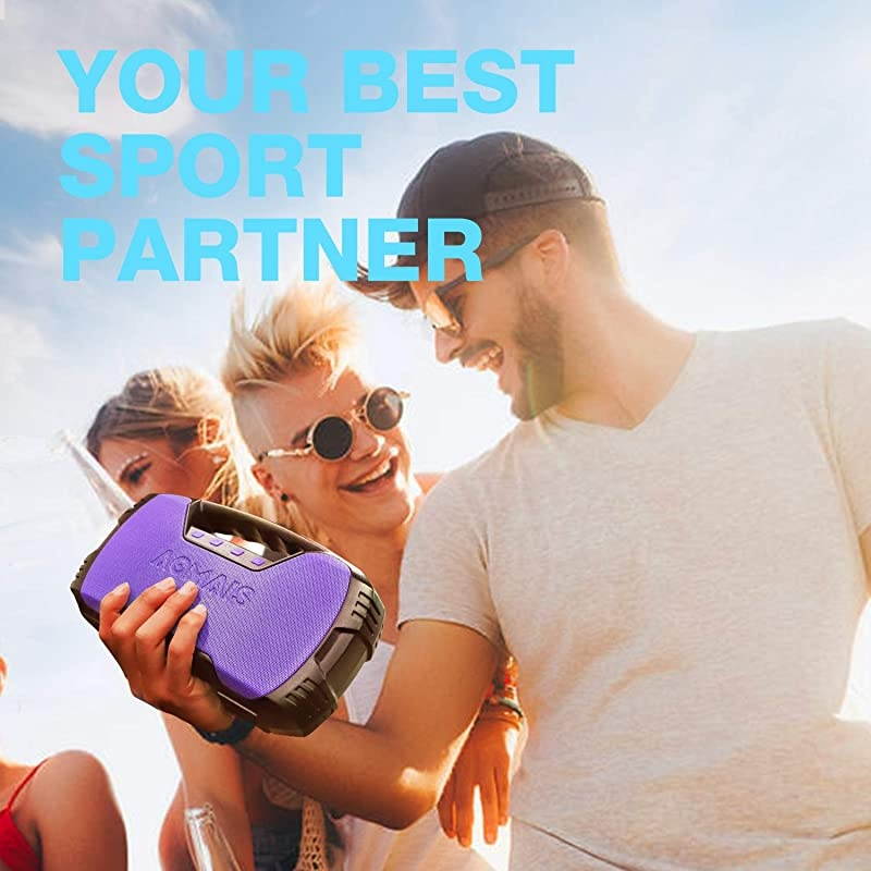 Waterproof Bluetooth Speaker, 40-Hour Playtime Wireless Outdoor Speakers, 25W Rich Bass Impressive Sound, Stereo Pairing, Built-in Mic, 100ft Bluetooth for Home Party(9.5 x 3.4 x 6.5 inches)