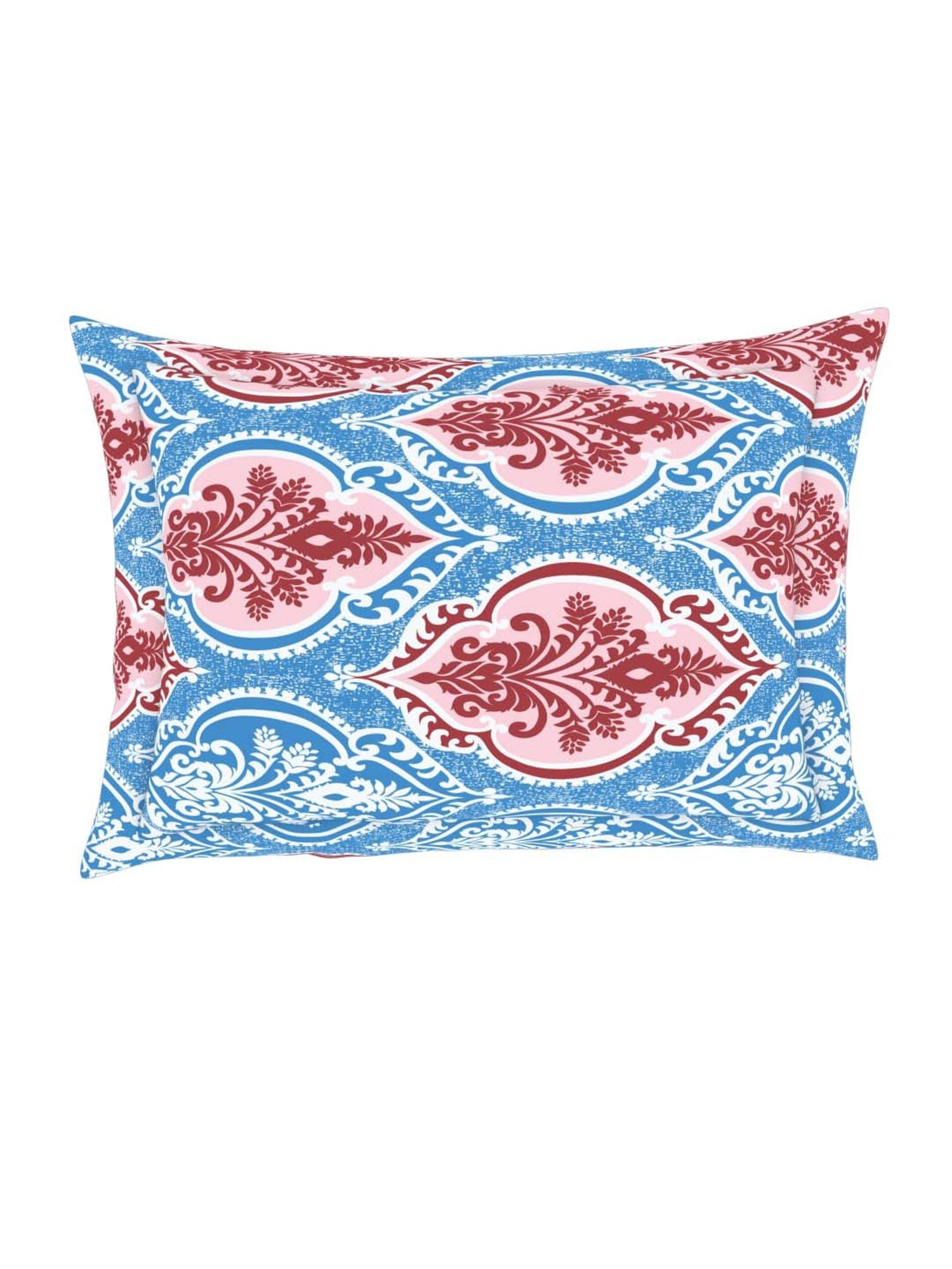 SWHF Blue & Pink Cotton 107 TC Double Bedsheet Sets