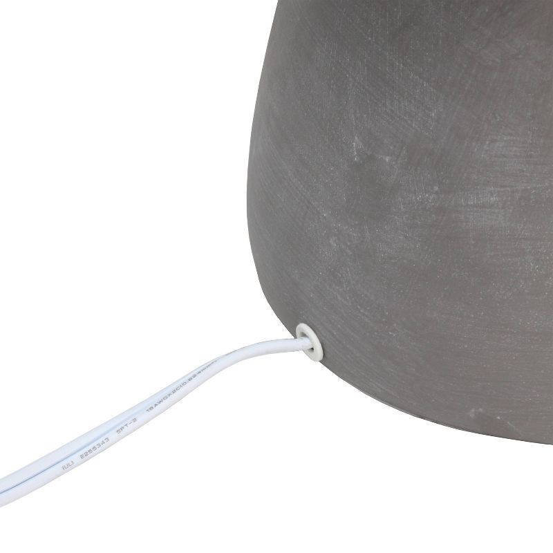 Round Concrete Table Lamp with Shade Black - Simple Designs