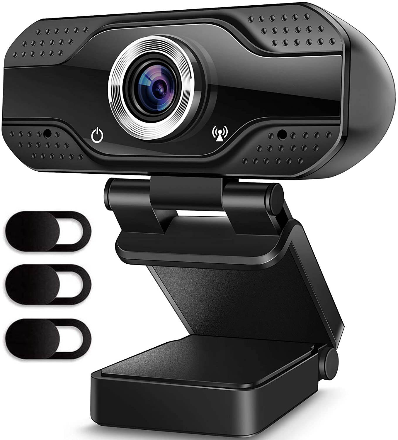 CUUWE Webcam with Microphone,1080P HD Webcam USB 2.0 Computer Cameras with Privacy Shutter & Webcam, Plug and Play,Webcam for Laptop, Desktop, Live Streaming, Conference, Online Classes, Video Chat