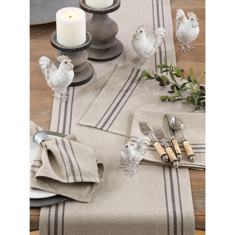 Saro Lifestyle Sidelined Linen Napkin  (set of 4)
