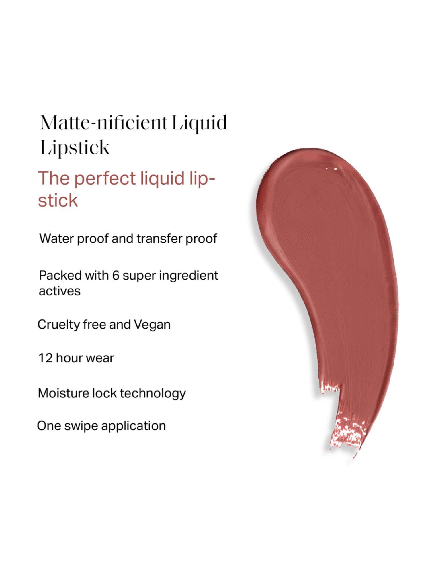 DIAM BEAUTY Matte-nificient Liquid Lipstick Nude Attitude - 6 ml