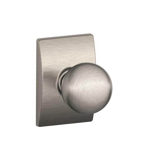 Schlage F10-ORB-619-CEN Satin Nickel Passage Orbit Style Knob with Century Rose