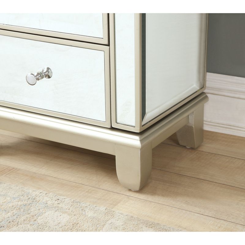 Monroe 2 Door 7 Drawer Jewelry Chest Champagne - Treasure Trove Accents