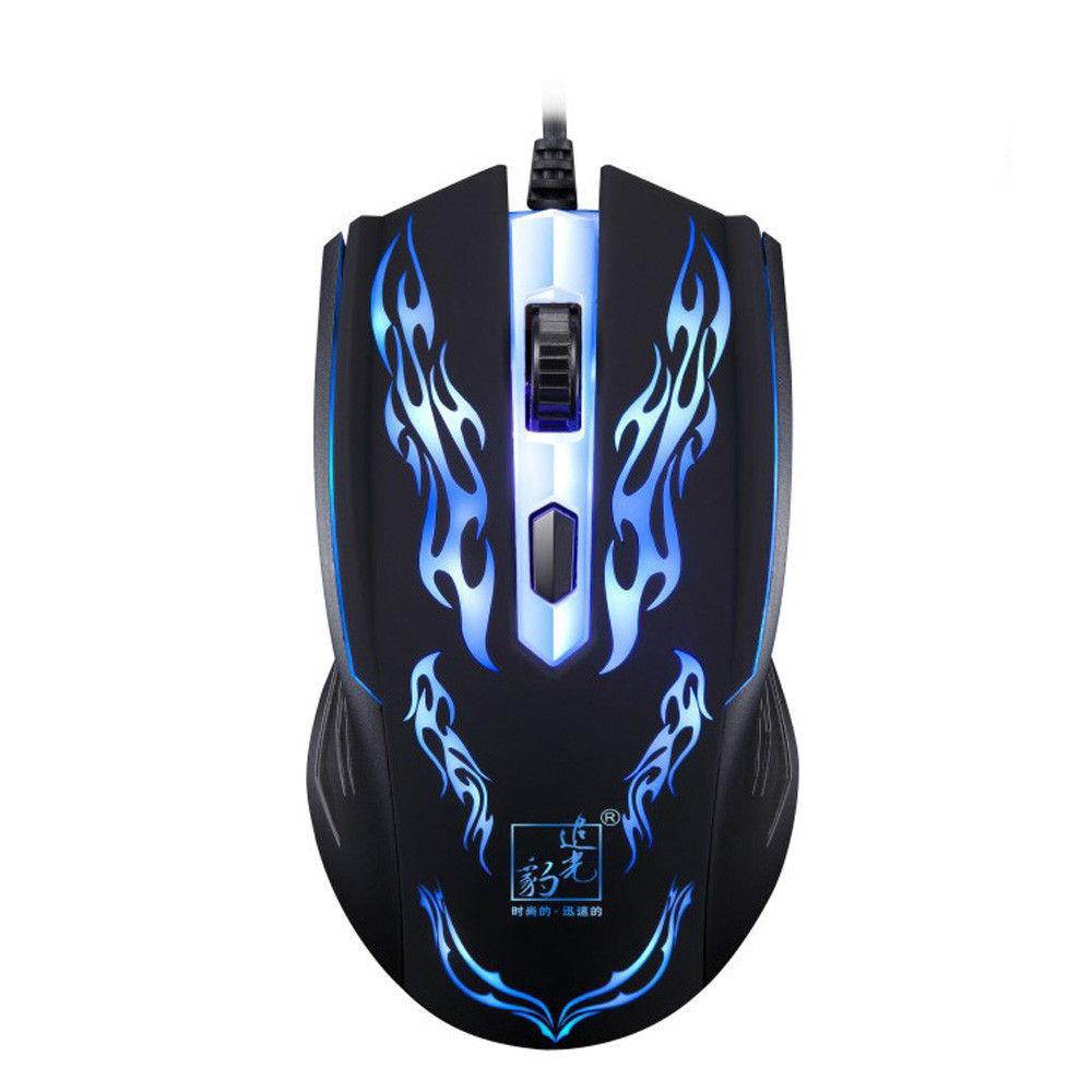 1200DPI 4Buttons Wired Gaming Mouse LED Optical Game Mouse Mice For PC Laptop