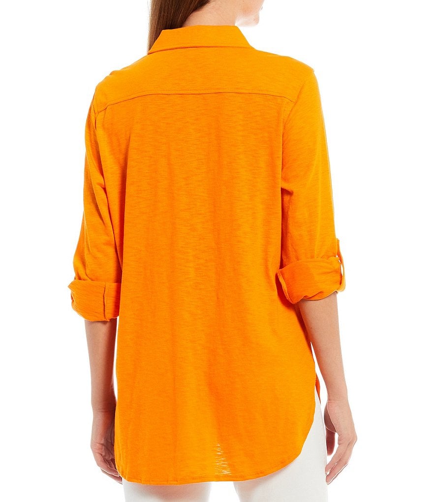 Calessa Floral Embroidered Round Neck Short Sleeve Tunic