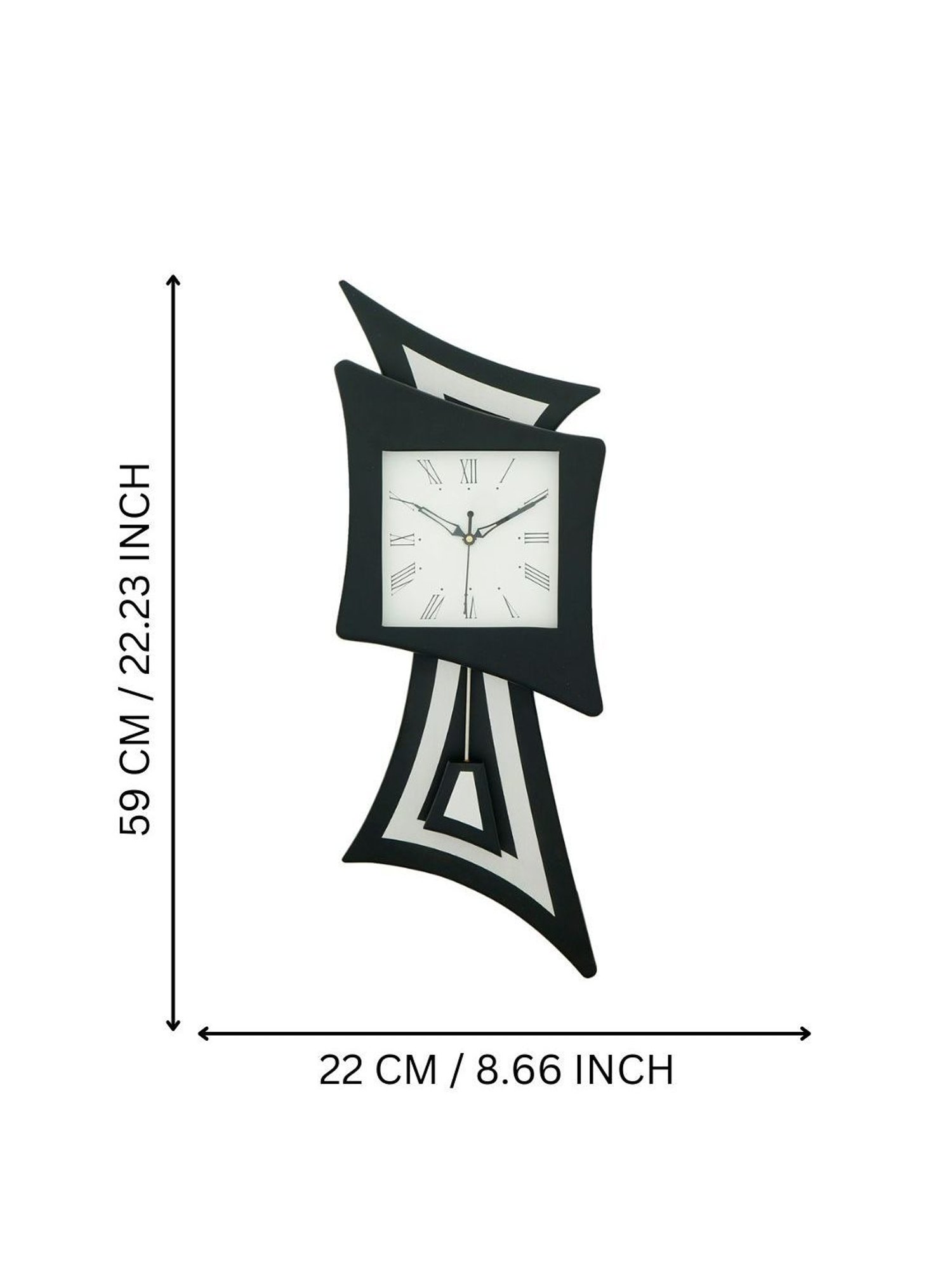 CHRONIKLE Vertical Black Wood Wall Clock